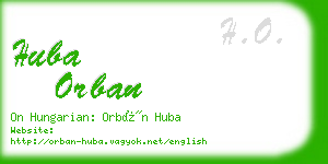 huba orban business card